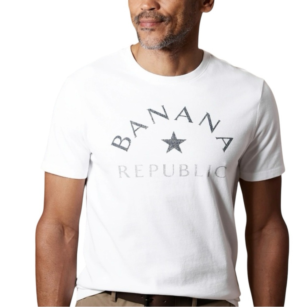 Banana Republic Logo Graphic Men’s White T-shirt XL